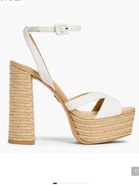 Hill house party platform white eyelet espadrille